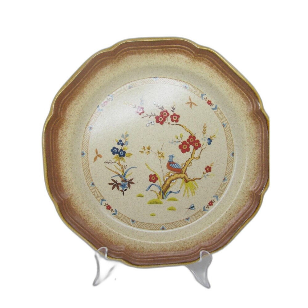 Mikasa Whole Wheat Imperial Flower 11" Scalloped Dinner Plate